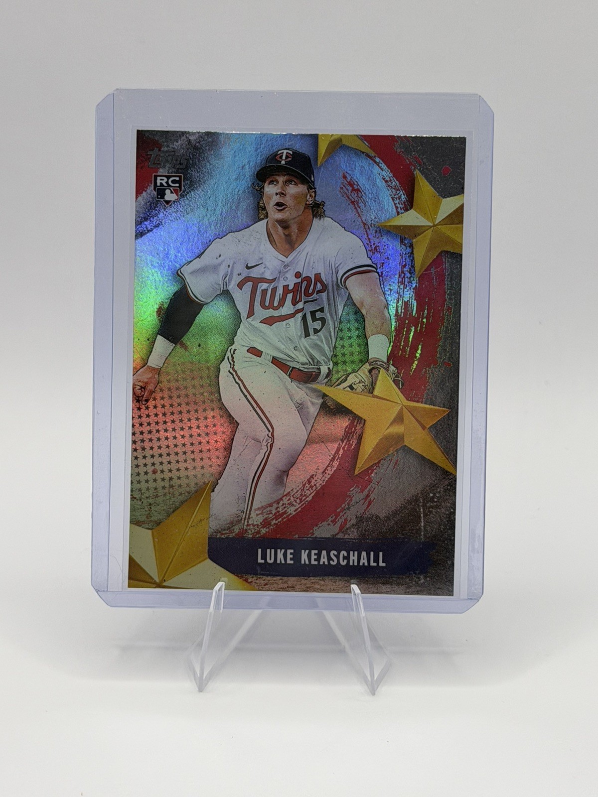 2025 Topps Update #US16 Luke Keaschall Rookie Rainbow Foil Minnesota Twins