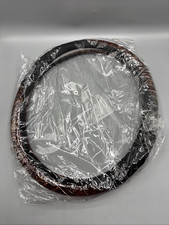 Wood Grain Steering Wheel Cover Pvc Leather Universal 14 12-15 14 Inch