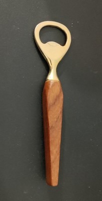 Flaschenöffner, Teak Holzgriff, Mid-Century-Vintage-Design, 60er Jahre