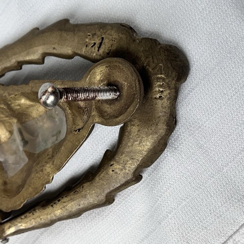 Llamador de puerta de diosa cara griega de bronce antiguo de colección Regencia - Imagen 6 de 6