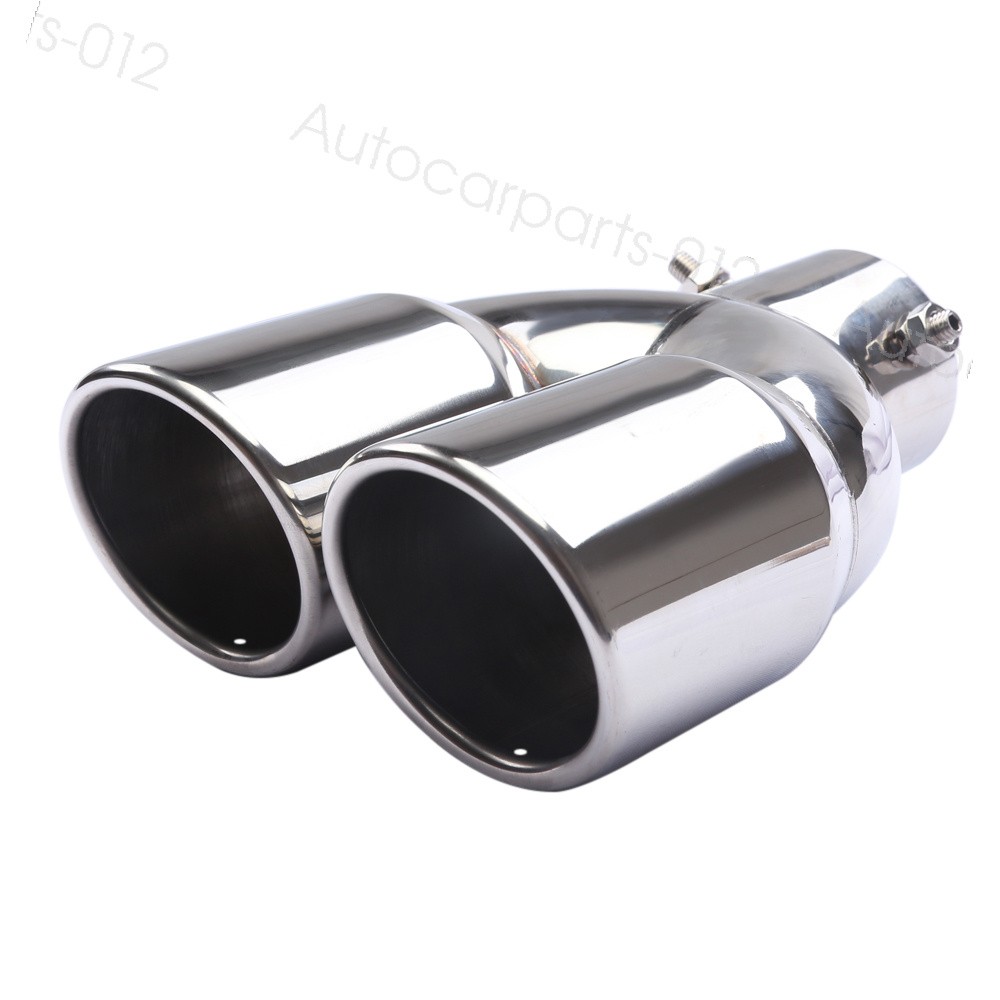 For Maserati Ghibli 2.5 Inlet Rear Car Dual Exhaust Muffler Tip Tail Pipe Steel