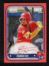 2024 Onyx Vintage Extended Red Bordered 8/25 Eduardo Tait #VAEDTA Auto 0j81