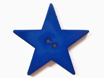 5 Shiny Royal 2 Inch Plastic Buttons Two Hole BN-52