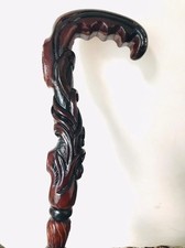 Wooden Walking Stick with Cross   36" Handcrafted Cane for Men Handmade Gift