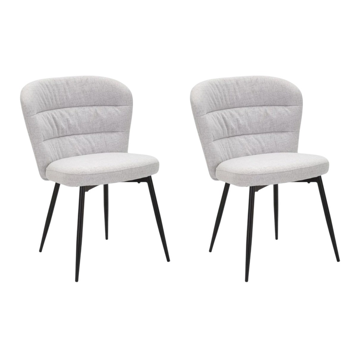 Chaises en tissu Losanna 85cm gris pour soulager le dos durant les repas