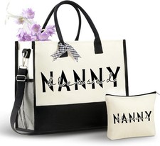 InnoBeta Nanny Gifts for Grandma, Canvas Tote Bag on Christmas or Birthday,...
