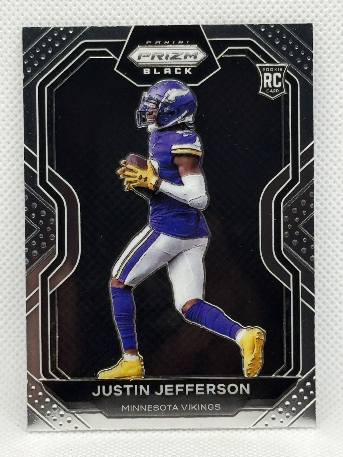 2020 Panini Chronicles Prizm Black Justin Jefferson #PB-9 Rookie RC Vikings