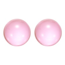 Clear Pink Acrylic Contact Juggling Ball - 40mm 2 Pack