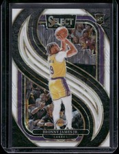 2024 Panini Select Bronny James Jr. Premier White Scope Prizm /35 #179 RC Lakers