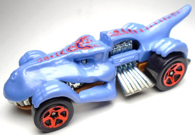 2024 HOT WHEELS MEGA BITE T-REXTROYER BLUE 1:64 DIECAST 3 1/8'' T-REX CAR W/ RED