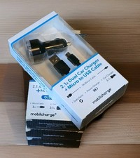 2.1 Dual Car Charger Micro To USB Cable 3ft Quick Charge