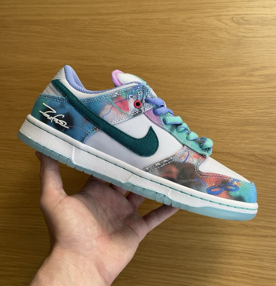 Nike SB Dunk Low x Futura Laboratories Bleached Aqua UK6 US6.5