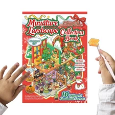 Christmas Landscape Sticker DIY Cabin Scene Notebook Stickers Boys/Girls