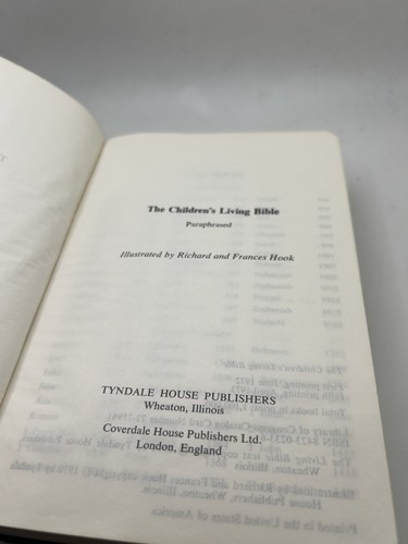 The Children's Living Bible Paraphrased 1972 Vintage Illustrated Hardcover Book - Picture 10 of 12
