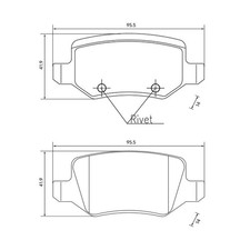 HUSCH Hinten Keramik Bremsbel&auml;ge f&uuml;r Mercedes B-Klasse W245 B150	2005/03-2011/11