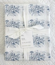 New Pottery Barn Micha Sheet Set - Blue White Floral - King