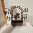 Vintage Bernard Edward Co-Chicago Plastic Wall Hanging-Copper Look-Girl Watering