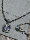 David Yurman petite Albion pendant Necklace with white topaz and diamonds