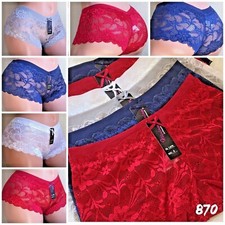 Boyshorts Lace Seamless SOFT 6 OR 12 Multi-Colors PANTIES UNDERWEARS L870 S-2XL