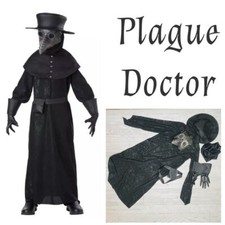 Kids Plague Doctor Halloween costume cosplay dress up mask ,gloves ,hat  outfit