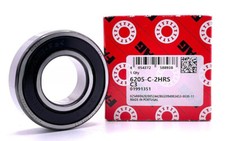 NEW FAG 6205 2RS C3 DEEP GROOVE BALL BEARING RUBBER SEALED 25x52x15mm
