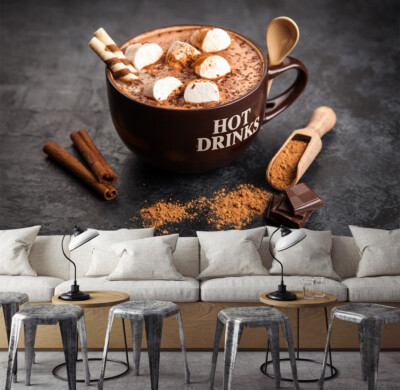 3D Coffee 31122NA Business Wallpaper Wall Mural Self-adhesive Commerce Fay