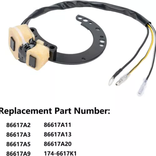 Stator For Mercury 6/8/9.9/10/15/18/20/25/35/40 HP 2Cyl 86617A20 174-6617K1 * - Picture 6 of 10