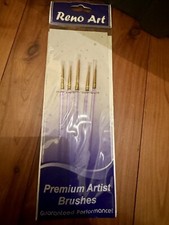 Reno Art Premium Artist Brushes BS-711-5 small Round Synthetic Set 5pcs.