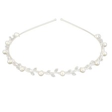 1PC Bridal Headband Leaf Shape Crystal for Ladies Girls Women