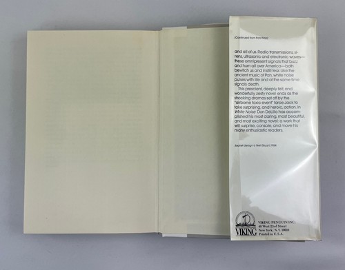White Noise, Don DeLillo, 1985, 1st Edition, 1st Printing, with DJ, VG+/VG+ - Picture 7 of 19