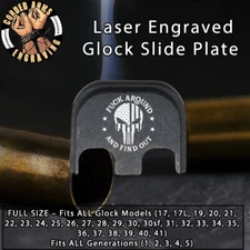 FAFO Punisher - Glock Rear Slide Plate Back Plate for Full Sized Glocks Gen 1-5