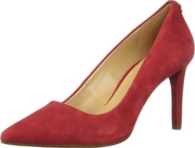 Michael Michael Kors Women's Dorothy Flex Pump Suede Scarlet Size:8 M