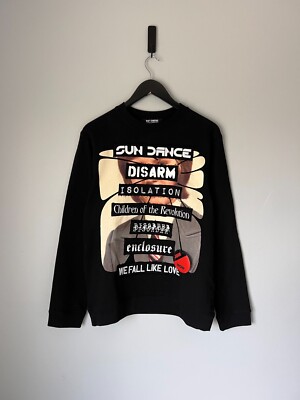 Raf Simons Sun Dance Crewneck Sweatshirt - Size Small - Black - Made in Italy