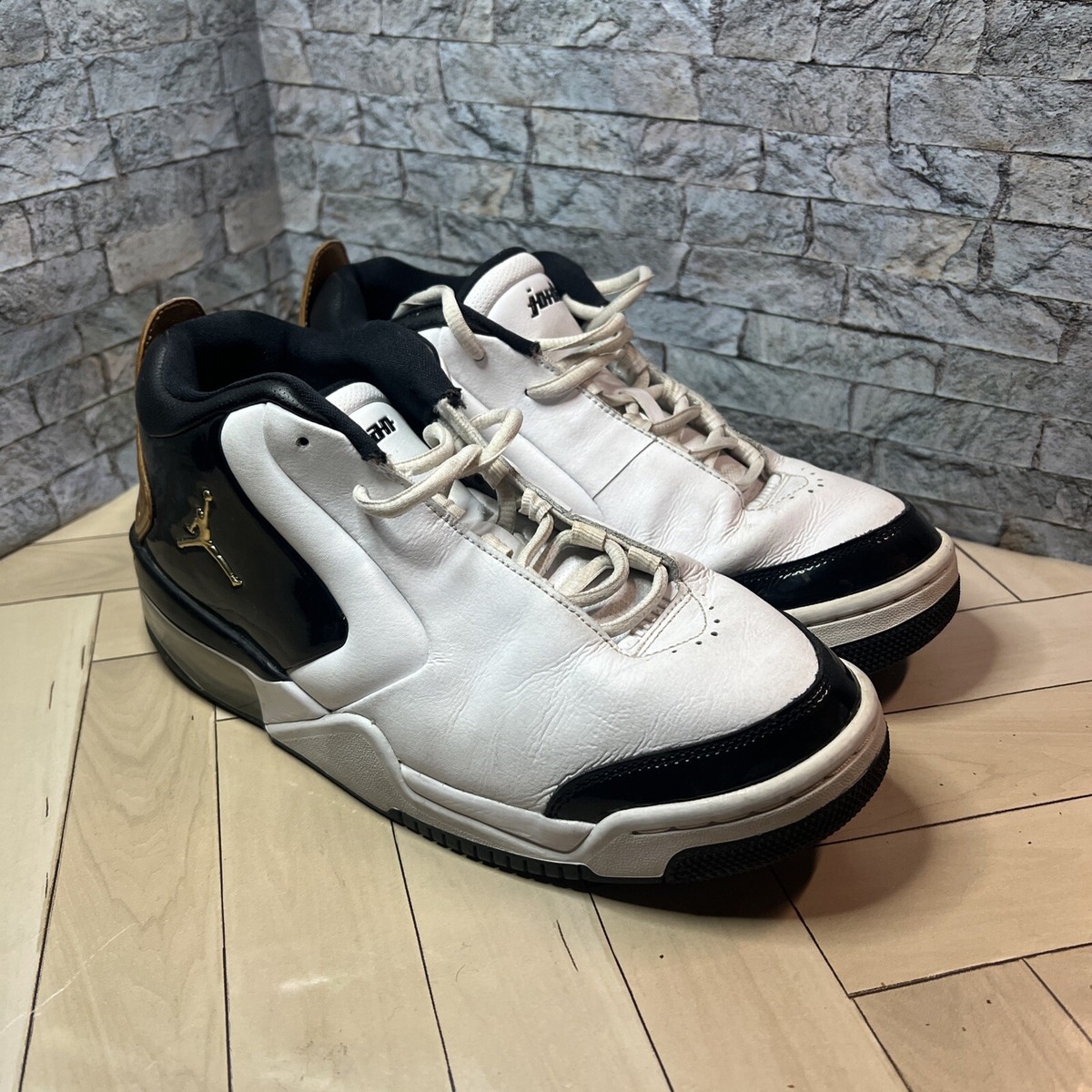 Nike Jordan Big Fund PRM Mens Basketball Shoes White Black CI2216 100 Size 11.5 Jordan Big Fund Premium White Metallic Gold for Sale  main image 2