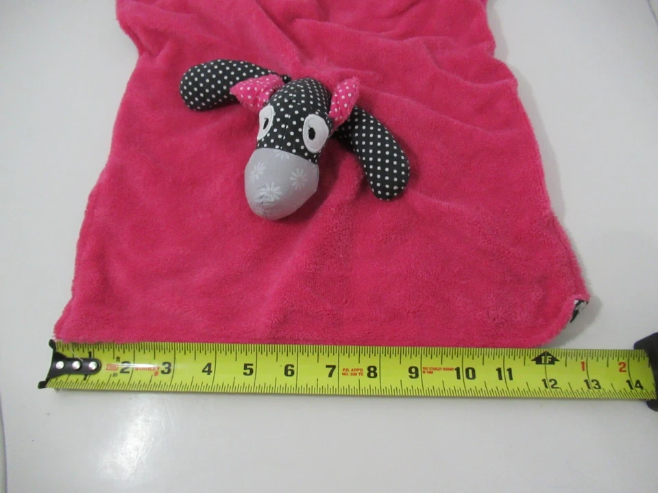 Trend Lab Security Snuggle Blanket Serena pink black gray puppy dot dots flowers - Image 4 of 4