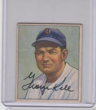 1950 Bowman #8 George Kell SIGNED / AUTOGRAPHED Card   Detroit Tigers  HOF  RARE