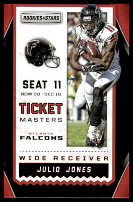 2016 Panini Rookies & Stars #4 Julio Jones Ticket Masters Atlanta Falcons