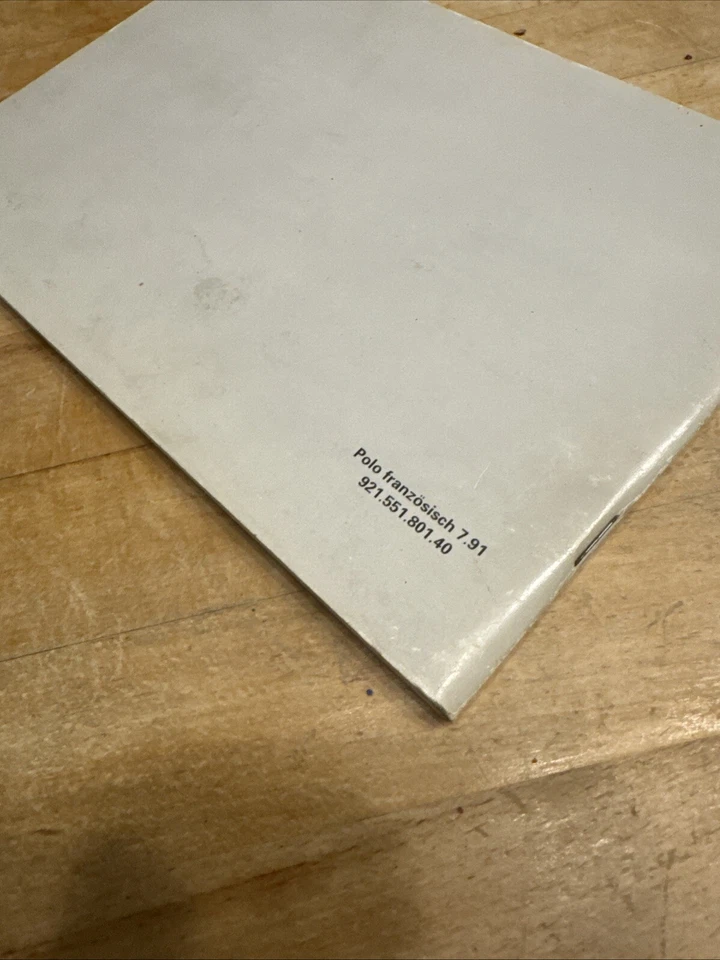 Notice d'utilisation Volkswagen Polo 07/1991 - Photo 3/3