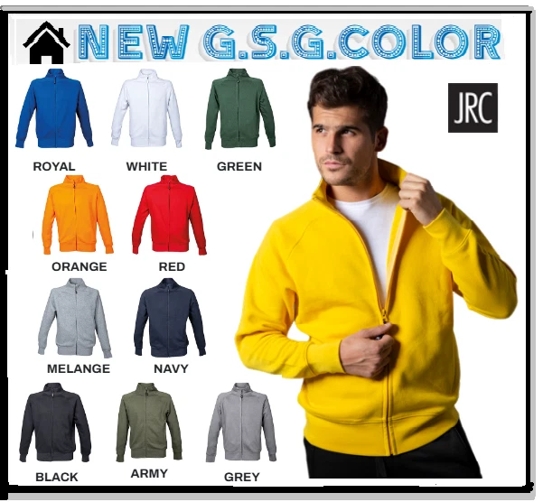 JRC Felpa uomo Malesia Man Maniche raglan - Collo a lupetto - Zip lunga coperta