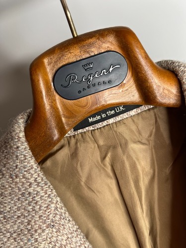 Harris Tweed St Michael Beige Pure Scottish Wool Melange Blazer Jacket Size 40 - Picture 12 of 18