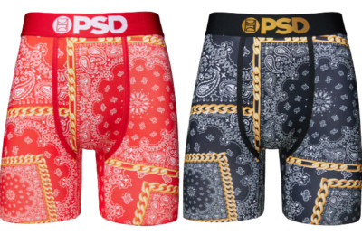 PSD Rich Bandana Gold Chain Paisley Red or Black Underwear Boxer Brief 22218003X