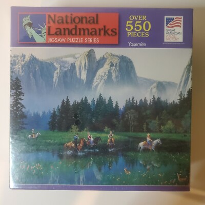 Yosemite Park Jigsaw Puzzle 550+ Pcs National Landmarks 18 X 24  Great American