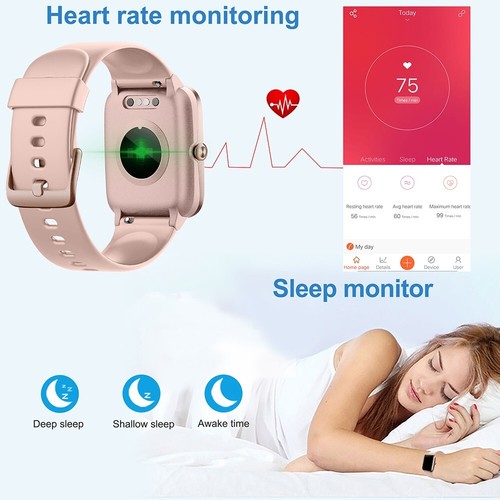 YAMAY Smart Watch for Men Women Fitness Tracker with Heart Rate Sleep Monitor - Photo 4 sur 89