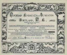 Sociedad Andalvza de Cementos Portland 1964 Sewilla Madryt 500 pesetas Hiszpania