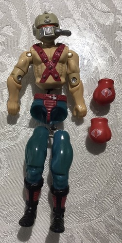 1987 G.I. Joe action figure, Big Boa, 3 pcs. w/2 accessory boxing gloves