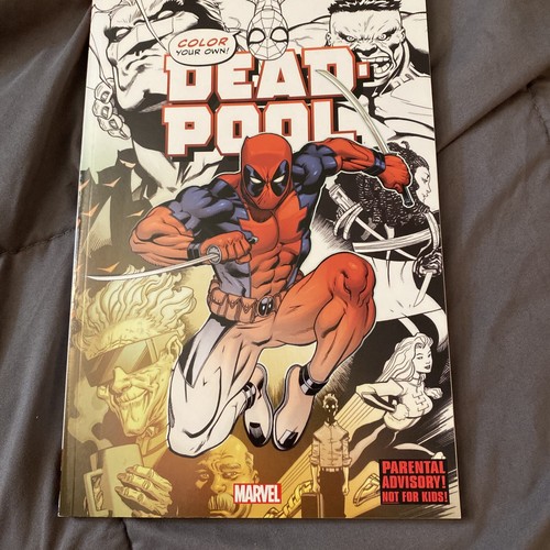 Color Your Own Deadpool by Marvel (paperback) Adult Coloring Book Comic
