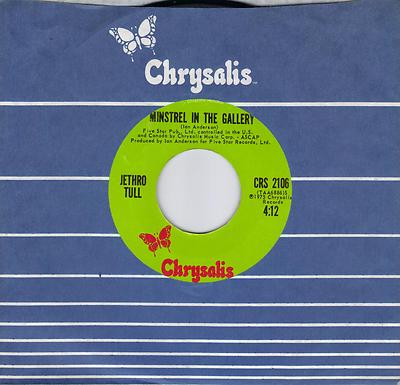 JETHRO TULL  Minstrel In The Gallery / Summer Day Sand  original 45 from 1975