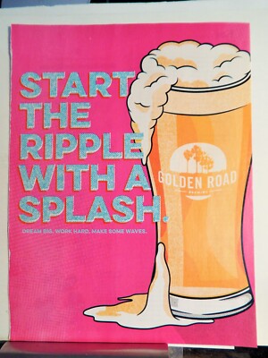 GOLDEN ROAD BREWING VTG 2017 ADVERTISEMENT