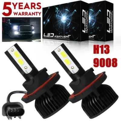 SHENKENUO Super Bright 6000K LED Headlight High Low Beam Bulb For Ford Mustang 2005-12 P4C