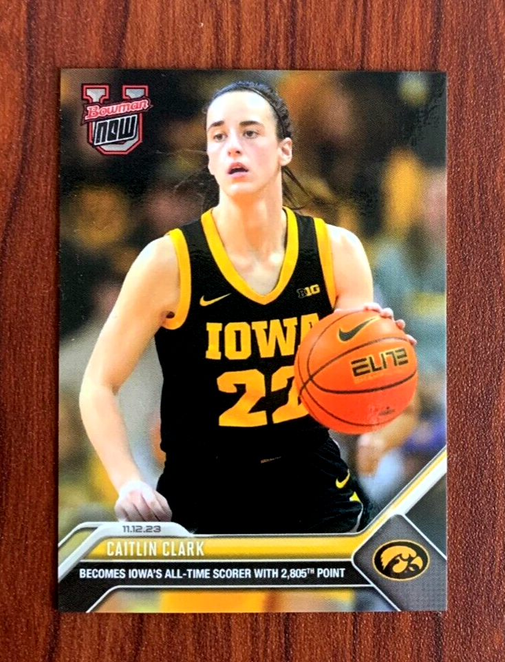 2023 Bowman U Now CAITLIN CLARK Iowa Alltime Scorer w/ 2805 pt 4 RC